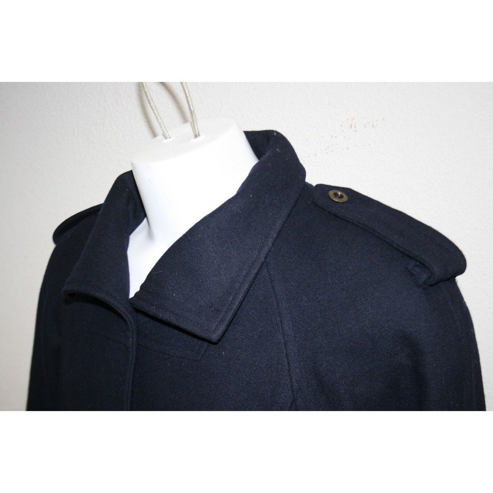 Vintage J. Gallery Women's High End Navy Blue Pea Coat Jacket Size 5/6 RARE - Picture 5 of 12